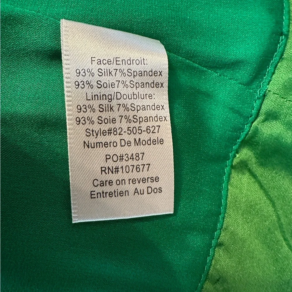Alice + Olivia Green Tank Silk Mini Dress / Top Size Medium | Vintage Y2K - Picture 12 of 12